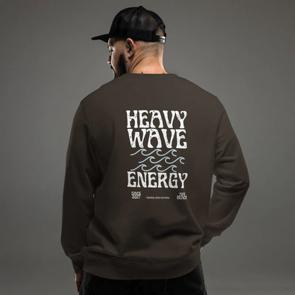 Men's Heavy Wave Energy Organic Sweatshirt WEM Support (www.WEM.support)