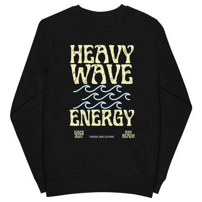 Men's Heavy Wave Energy Organic Sweatshirt WEM Support (www.WEM.support)