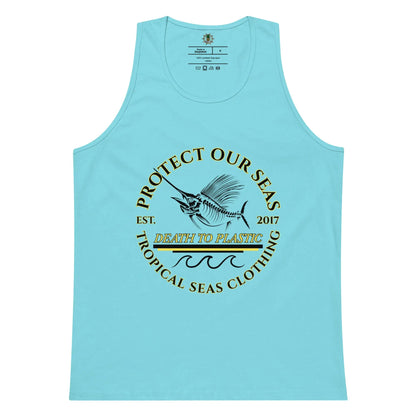 Men’s Premium Death to Plastic Tank Top WEM Support (www.WEM.support)