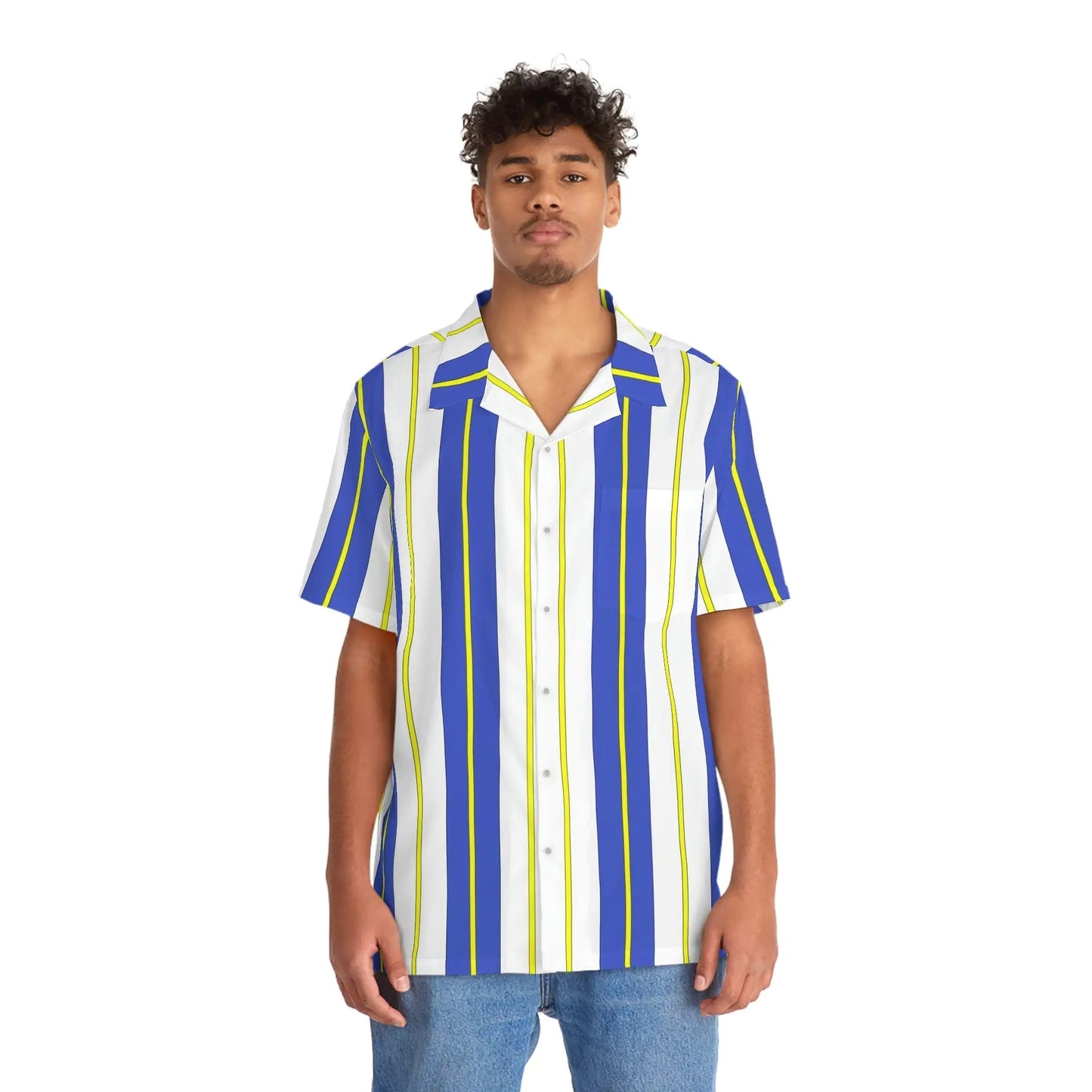 Men's Electric Wave Hawaiian Shirt WEM Support (www.WEM.support)