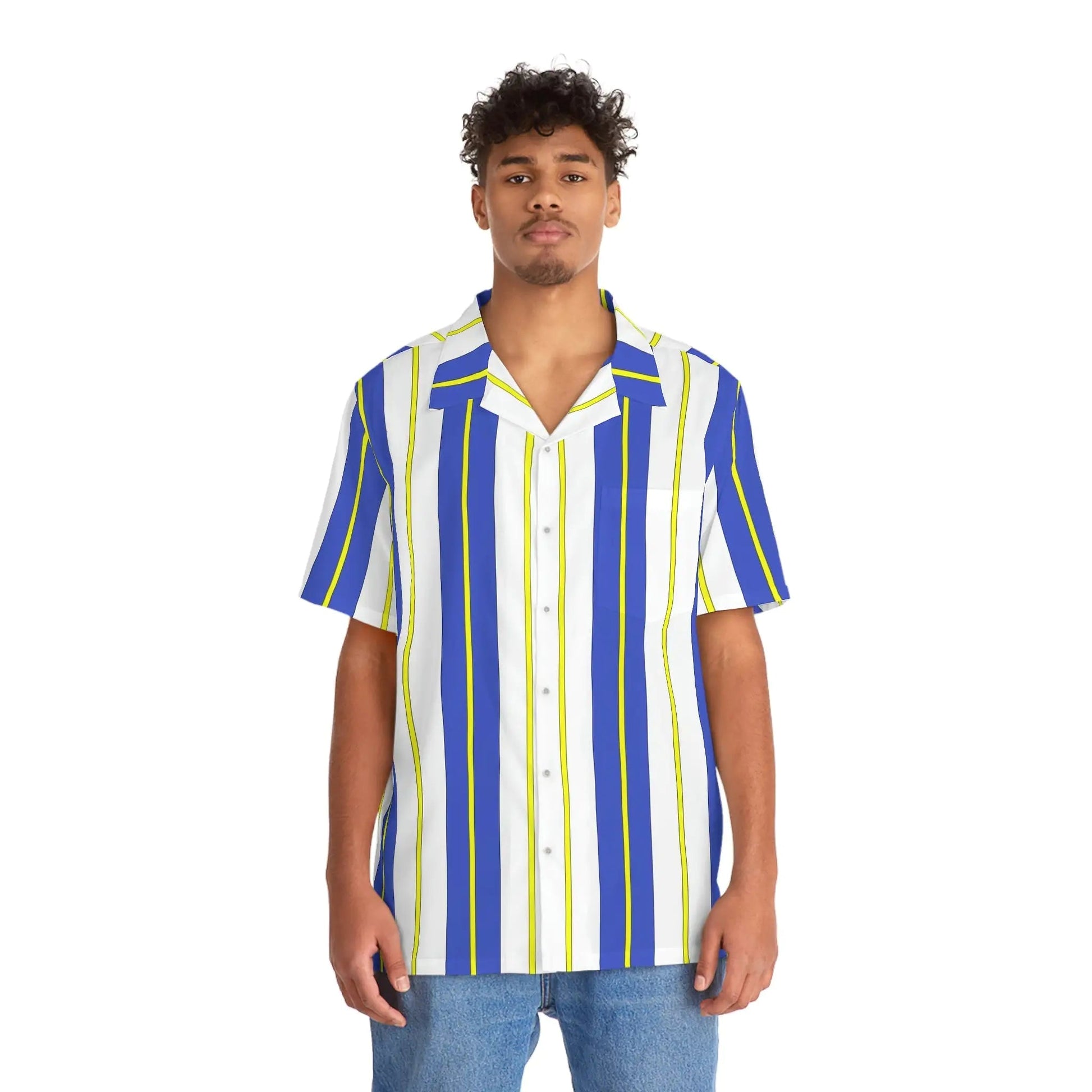 Men's Electric Wave Hawaiian Shirt WEM Support (www.WEM.support)