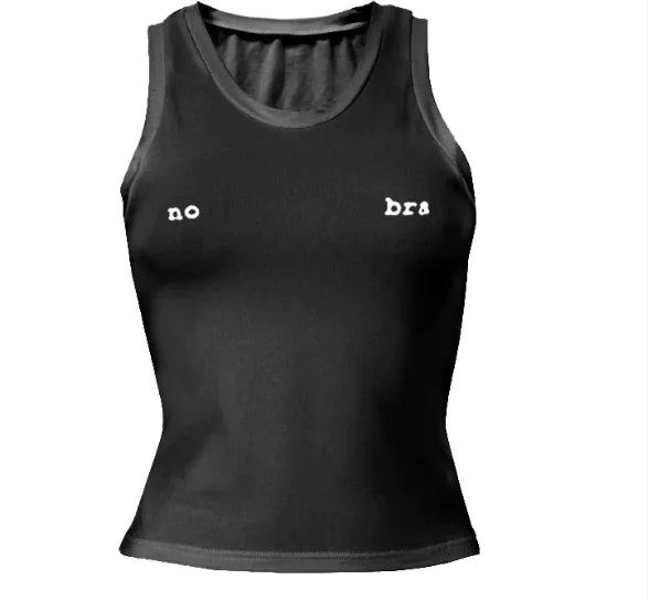 Letter Print Crop Tank Top WEM Support (www.WEM.support)