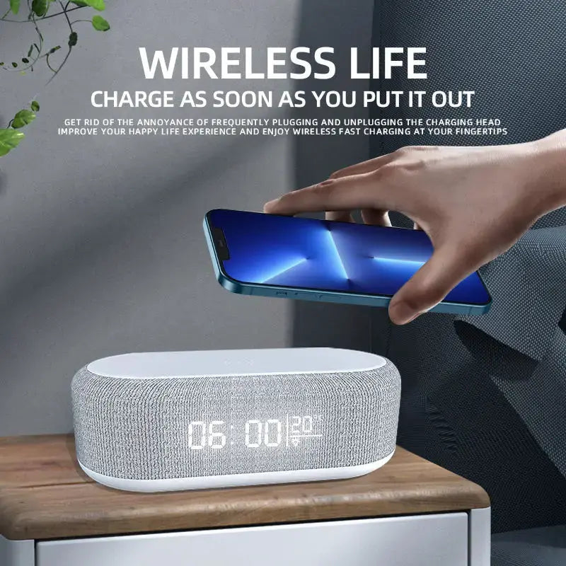 Wireless Charger Alarm Clock WEM Support (www.WEM.support)