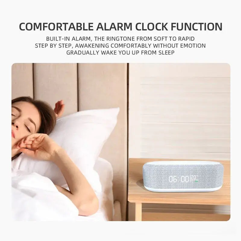 Wireless Charger Alarm Clock WEM Support (www.WEM.support)