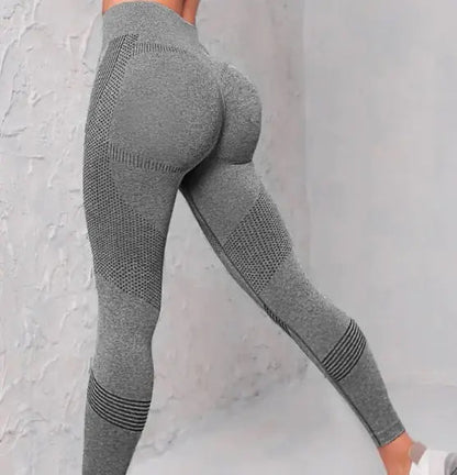 Seamless Yoga Pants Dot Striped Print WEM Support (www.WEM.support)