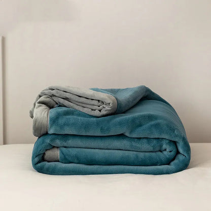 Simple Japanese Style Plain Milk Velvet Casual Blanket WEM Support (www.WEM.support)