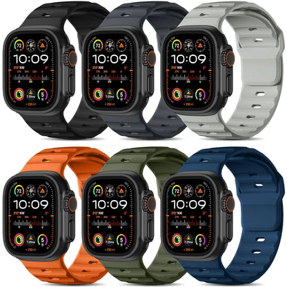 Wepro 6 Pack Sport Band Compatible with Apple Watch Ultra 2/Ultra Band 49mm 46mm 45mm 44mm 42mm for Men, Soft Silicone Waterproof Rugged Breathable Strap for iWatch Series 10 9 8 7 6 SE 5 4 3 2 1 - Catch Cards