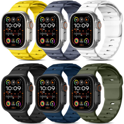 Wepro 6 Pack Sport Band Compatible with Apple Watch Ultra 2/Ultra Band 49mm 46mm 45mm 44mm 42mm for Men, Soft Silicone Waterproof Rugged Breathable Strap for iWatch Series 10 9 8 7 6 SE 5 4 3 2 1 - Catch Cards