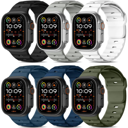 Wepro 6 Pack Sport Band Compatible with Apple Watch Ultra 2/Ultra Band 49mm 46mm 45mm 44mm 42mm for Men, Soft Silicone Waterproof Rugged Breathable Strap for iWatch Series 10 9 8 7 6 SE 5 4 3 2 1 - Catch Cards