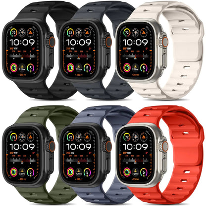 Wepro 6 Pack Sport Band Compatible with Apple Watch Ultra 2/Ultra Band 49mm 46mm 45mm 44mm 42mm for Men, Soft Silicone Waterproof Rugged Breathable Strap for iWatch Series 10 9 8 7 6 SE 5 4 3 2 1 - Catch Cards