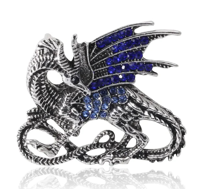Fire Dragon Style Brooch WEM Support (www.WEM.support)
