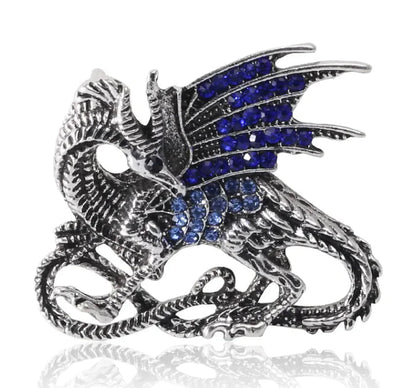 Fire Dragon Style Brooch WEM Support (www.WEM.support)
