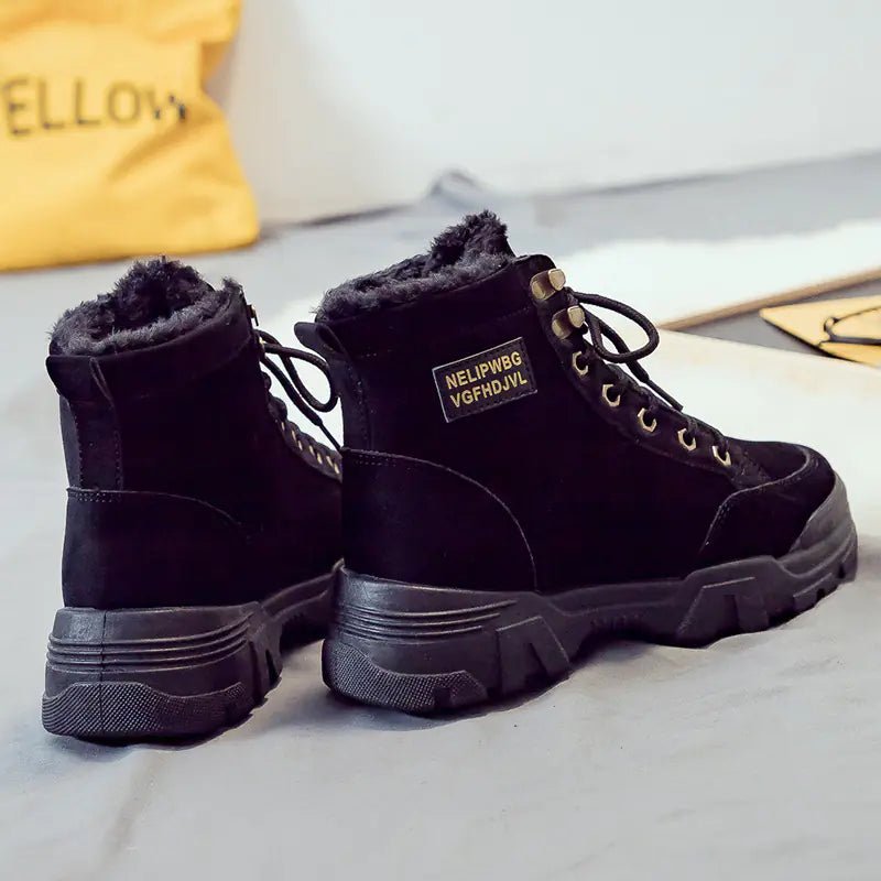 Winter Women's Short Snow Boots - Warm Cotton Martin Boots - Catch Cards