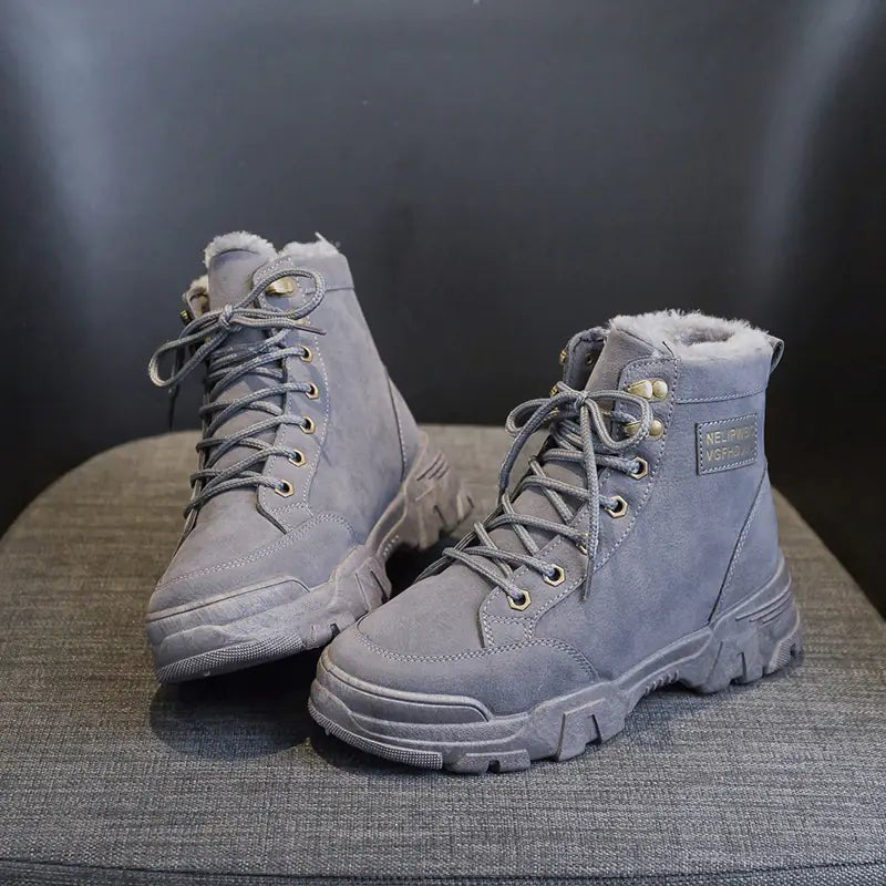 Winter Women's Short Snow Boots - Warm Cotton Martin Boots - Catch Cards