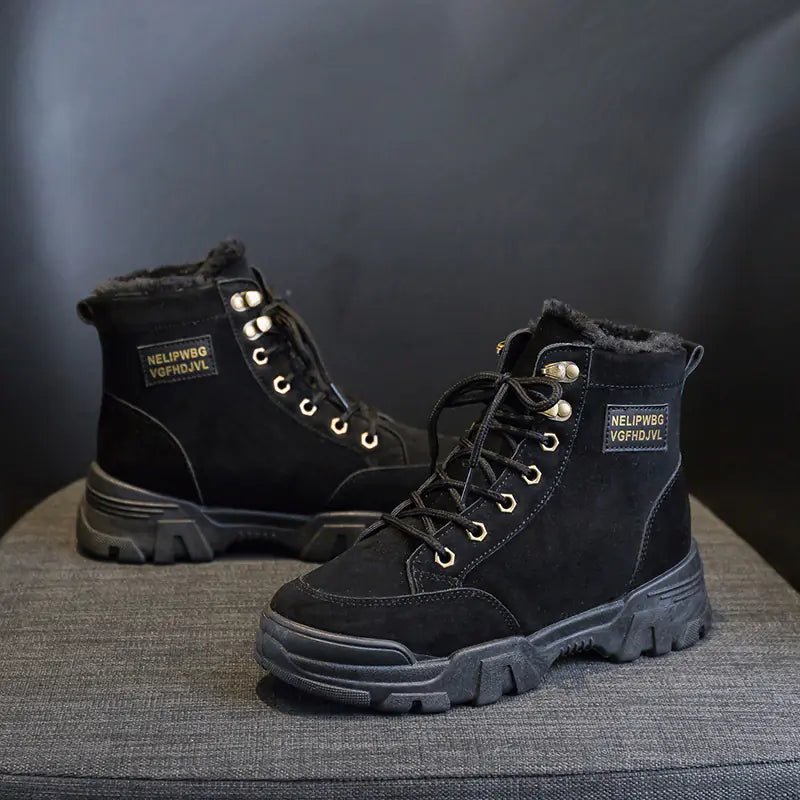 Winter Women's Short Snow Boots - Warm Cotton Martin Boots - Catch Cards