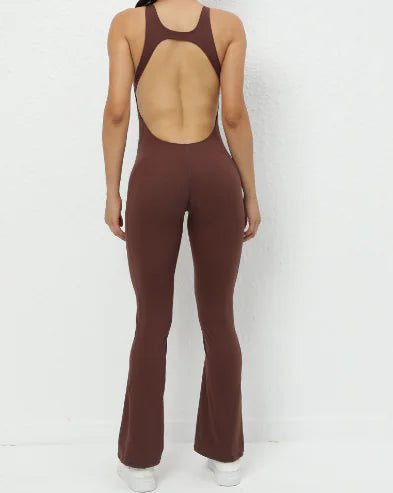 WISFIT Chic Yoga Bodysuit with Cut - out Back - Catch Cards