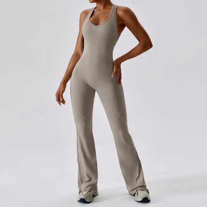 WISFIT Chic Yoga Bodysuit with Cut - out Back - Catch Cards