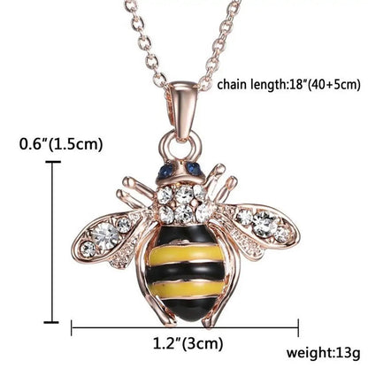 Bee Pendant With Feature Wings And Chain WEM Support (www.WEM.support)