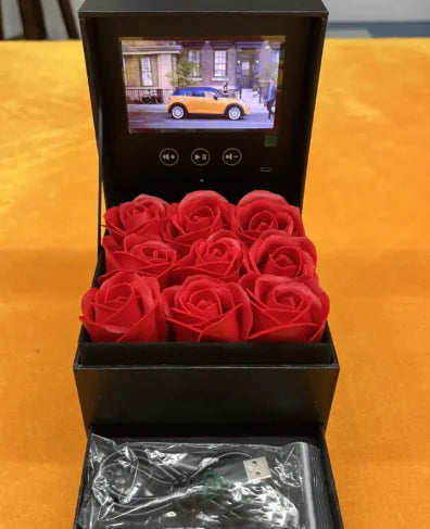 Real Rose Flower Jewelry Box WEM Support (www.WEM.support)