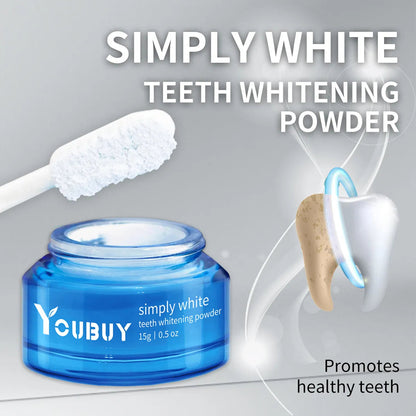 YOUBUY Teeth Whitening Brightening Powder Reduce Tooth Stains Yellow WEM Support (www.WEM.support)