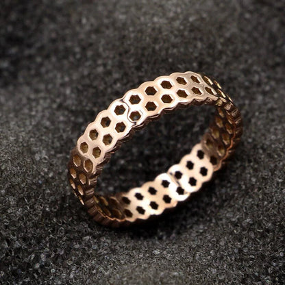 Honeycomb Ring - Rose Gold WEM Support (www.WEM.support)