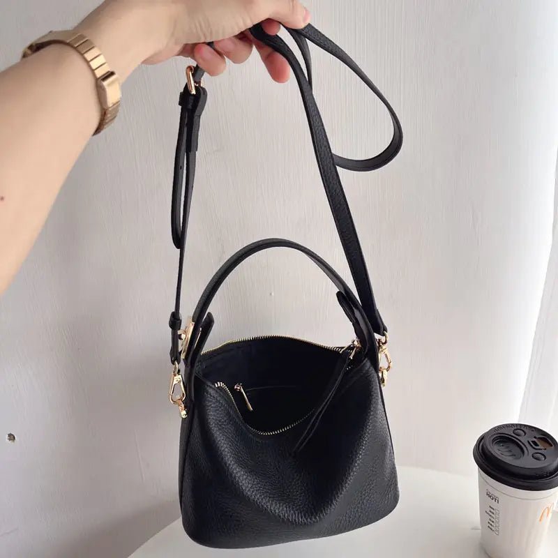 Women's Cowhide Lunch Box Bag - Catch Cards