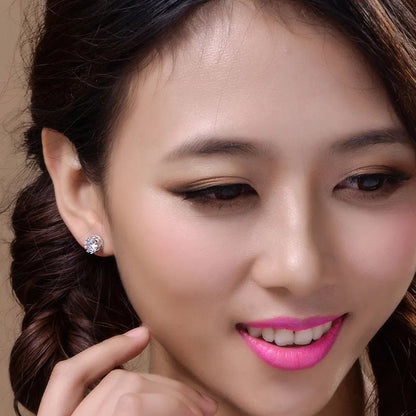 Women's Fashion Crystal Zircon Earrings - Catch Cards