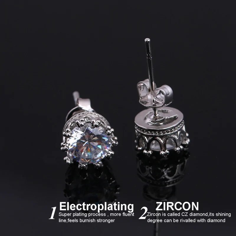 Women's Fashion Crystal Zircon Earrings - Catch Cards