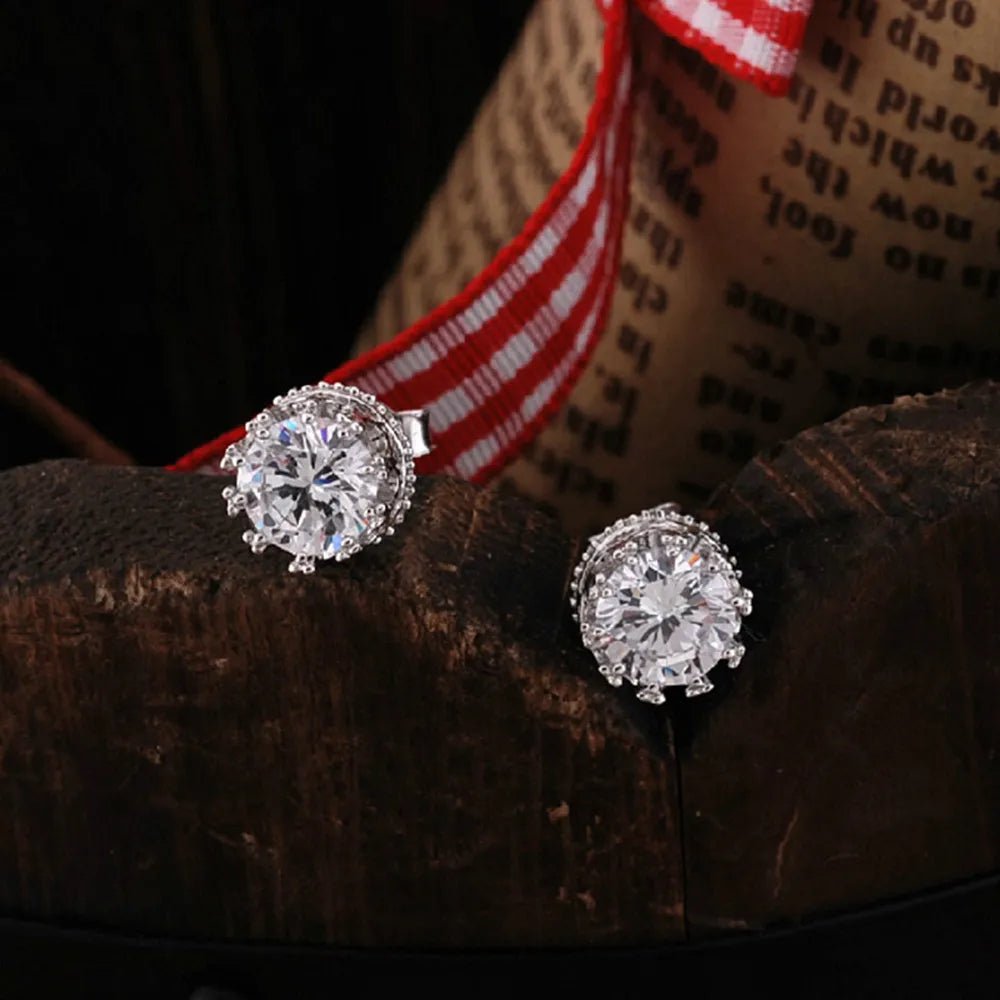 Women's Fashion Crystal Zircon Earrings - Catch Cards