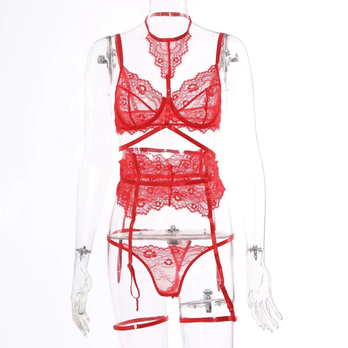 Women's Halter Garter Lingerie Set - Catch Cards