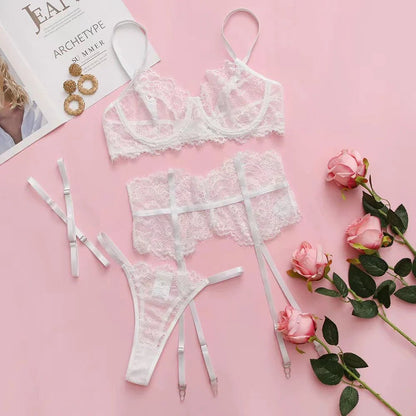 Women's Halter Garter Lingerie Set - Catch Cards