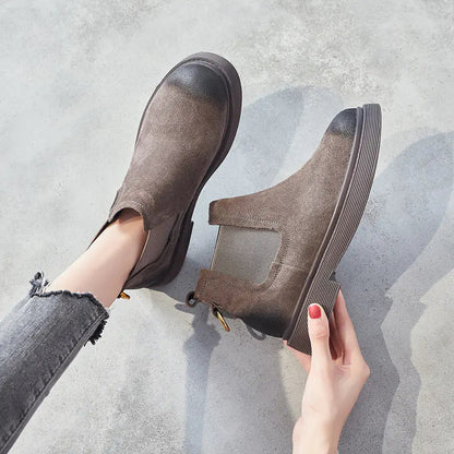 Women's Martin Boots 2020, Leather Chunky Ankle Boots - Catch Cards