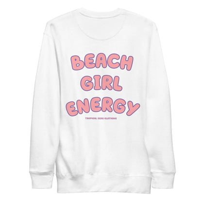 Women's Premium Beach Girl Energy Sweatshirt - Catch Cards
