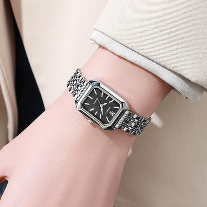 Women's Square Steel Strap Watch - Catch Cards