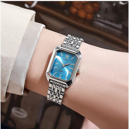 Women's Square Steel Strap Watch - Catch Cards