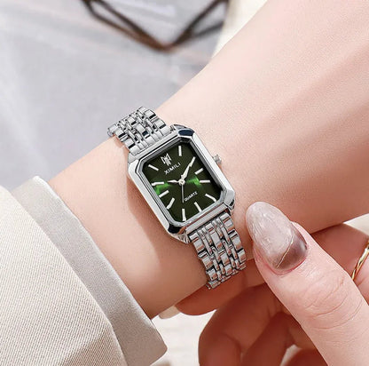 Women's Square Steel Strap Watch - Catch Cards