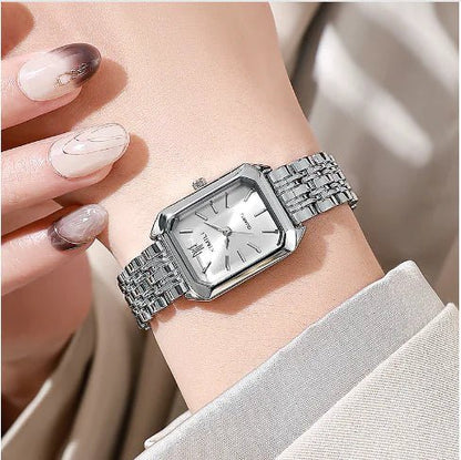 Women's Square Steel Strap Watch - Catch Cards