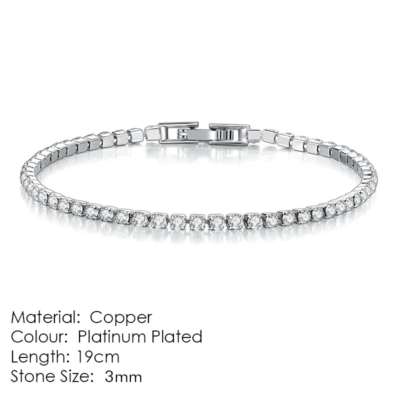 Women's Zircon Tennis Bracelet - Catch Cards