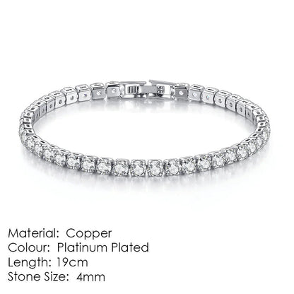 Women's Zircon Tennis Bracelet - Catch Cards