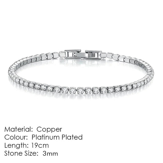 Women's Zircon Tennis Bracelet - Catch Cards
