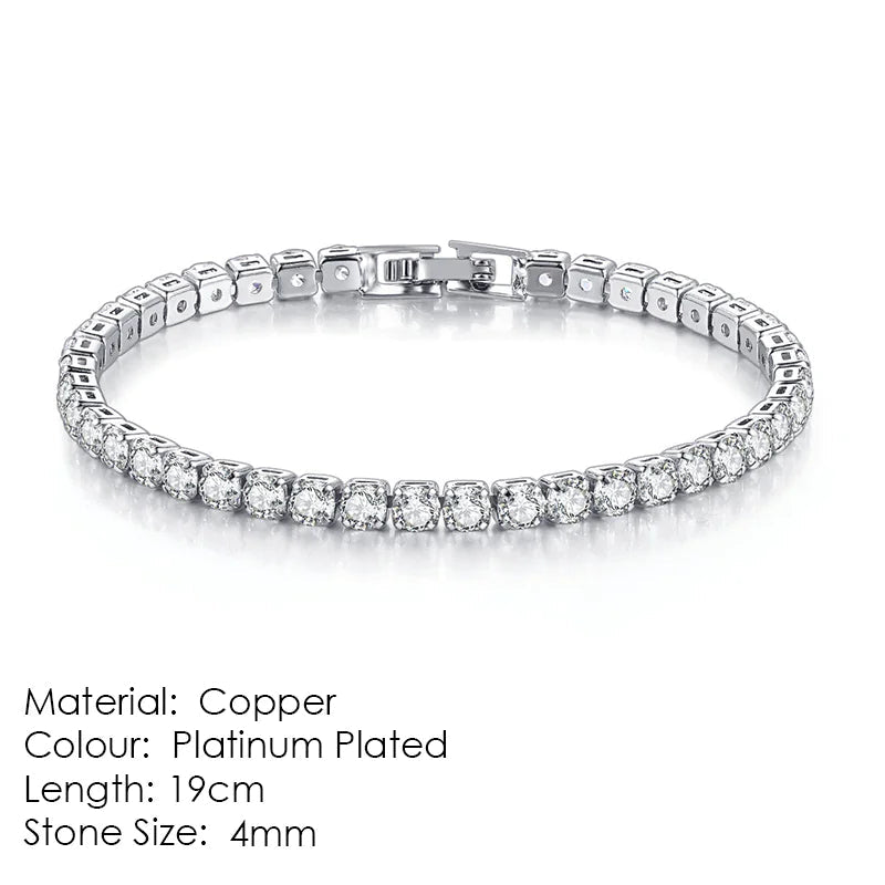 Women's Zircon Tennis Bracelet - Catch Cards