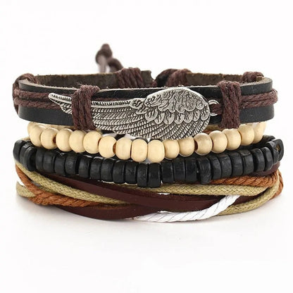 Multilayer Leather Bracelet WEM Support (www.WEM.support)