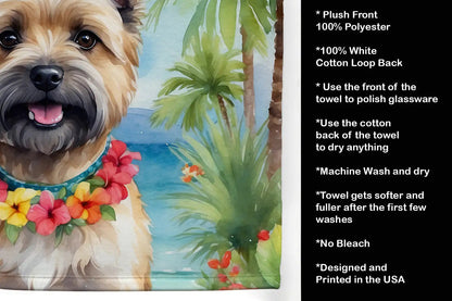 Cairn Terrier Luau Kitchen Towel WEM Support (www.WEM.support)