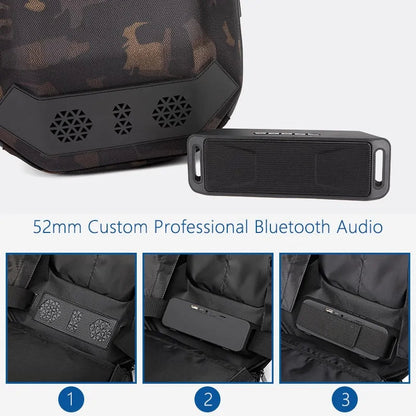 Multifunktions-Reiserucksack mit USB Bluetooth WEM Support (www.WEM.support)