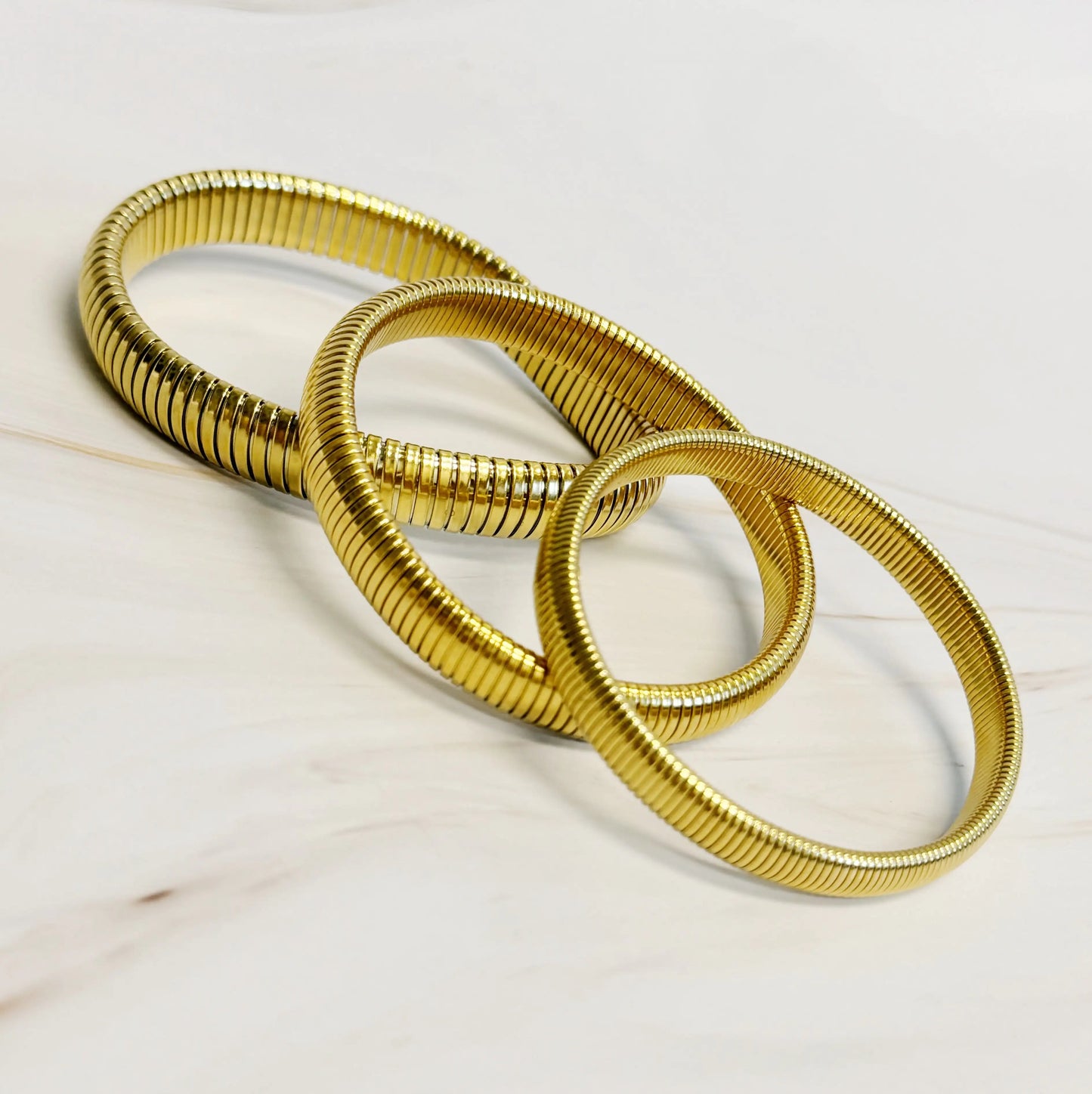 Golden Spring Soft Bangle Bracelet WEM Support (www.WEM.support)