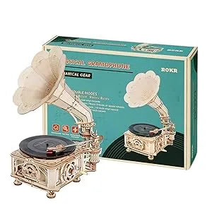 ROKR Mechanical Gear Classical Gramophone LKB01D WEM Support (www.WEM.support)