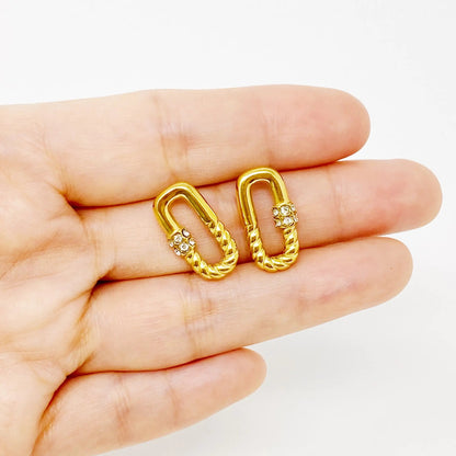 Cabled Link Stud Earrings WEM Support (www.WEM.support)