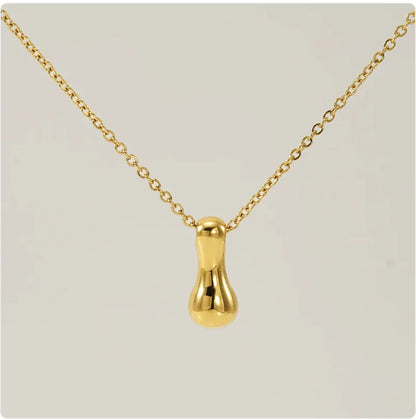 Women's Glossy Bubble Letter Pendant Necklace WEM Support (www.WEM.support)