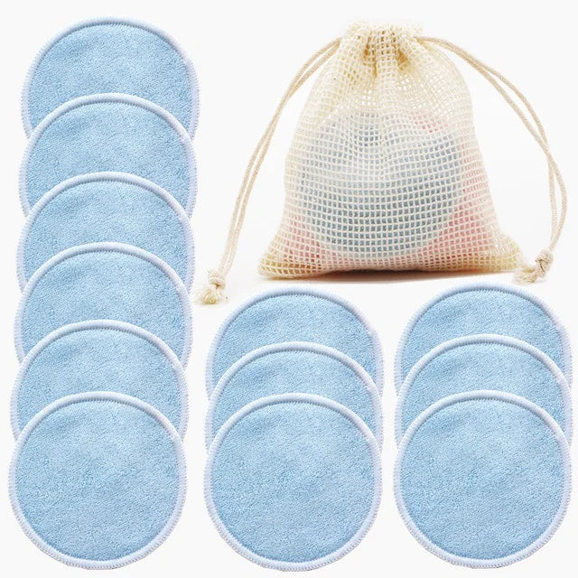 12-Pack Reusable Cotton Makeup Remover Pads – Washable & Eco-Friendly HejK.com