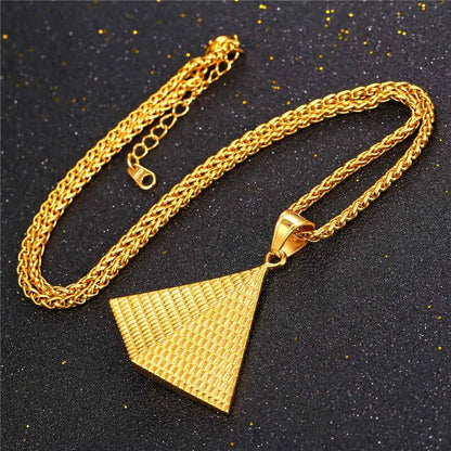 Egyptian Pyramid Pendant Charm Necklace WEM Support (www.WEM.support)